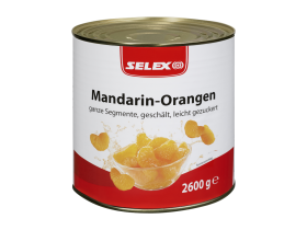 Selex Mandarin-Orangen, ganze Segmente, 2600 g