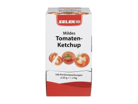 Selex Mildes Tomaten-Ketchup, 100 x 20 g Portionen = 2 kg