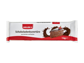 Selex Schokoladenkuvertüre zum Kochen und Backen, 1 kg