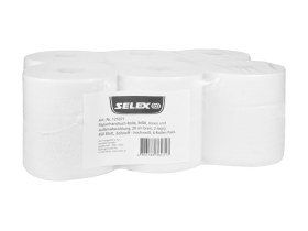 SELEX Papierhandtuch-Rolle 2-lagig, Zellstoff - hochweiß, 6 Rollen Pack