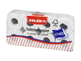 SELEX Toilettenpapier 4-lagig