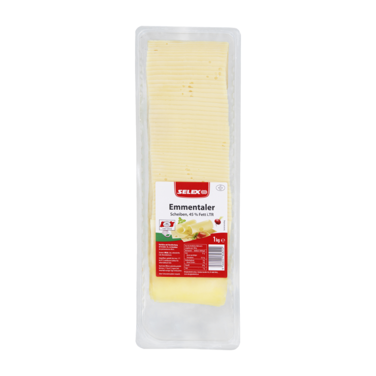 Emmentaler Scheiben 45 % Fett i. Tr., 1 kg