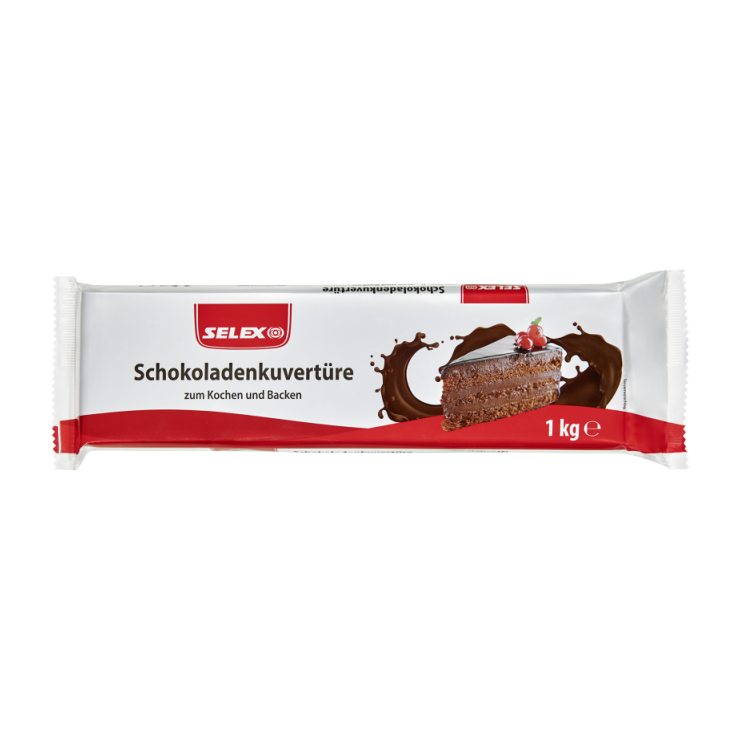 Selex Schokoladenkuvertüre zum Kochen und Backen, 1 kg